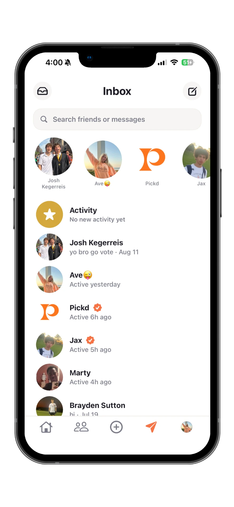 Pickd app screen — Talk it out